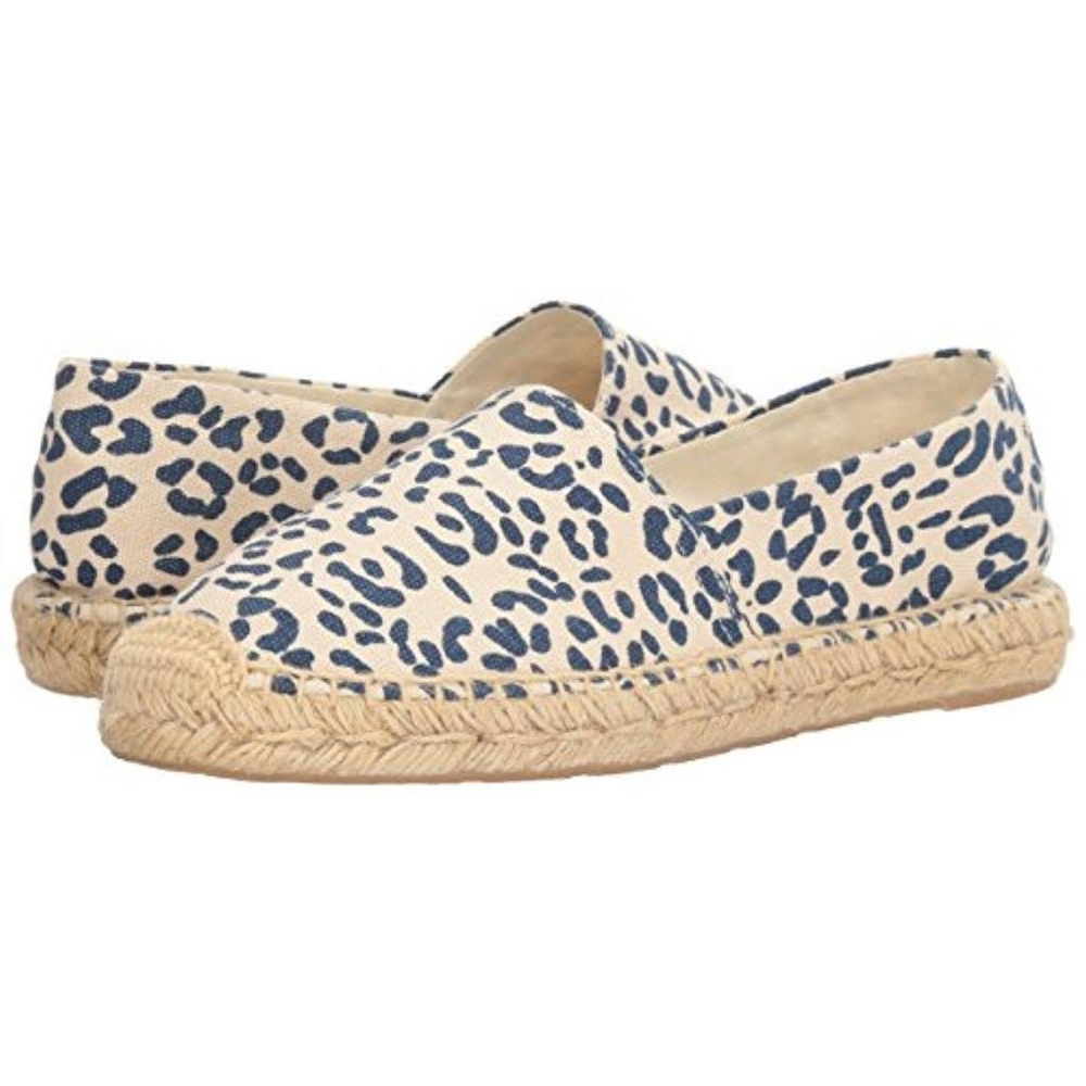 Sam Edelman Verona Blue Leopard Espadrilles Size 8 - Picture 1 of 10